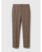 Pantalon Padelta 7/8 ème à carreaux beige