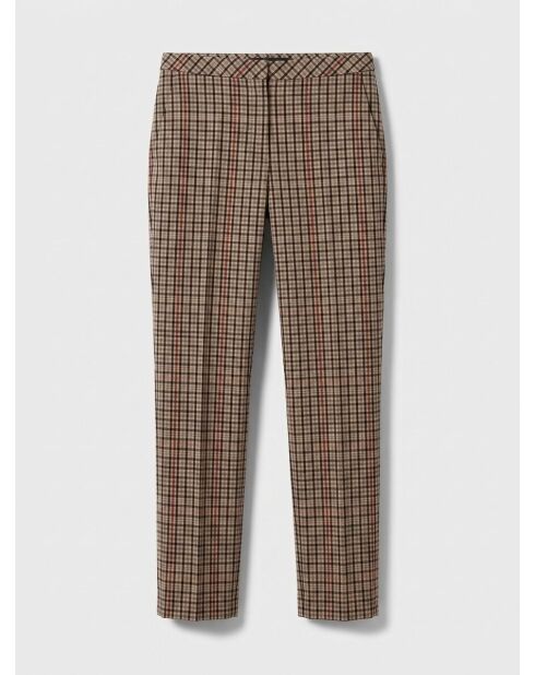 Padelta 7/8 th beige geruite broek