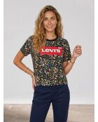 T-Shirt en Coton Graphic Varsity noir/multicolore