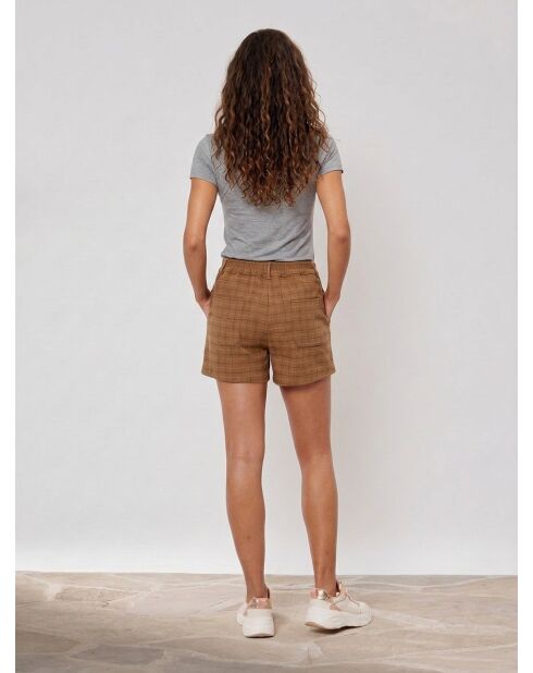 Shorts Elena in misto lana beige