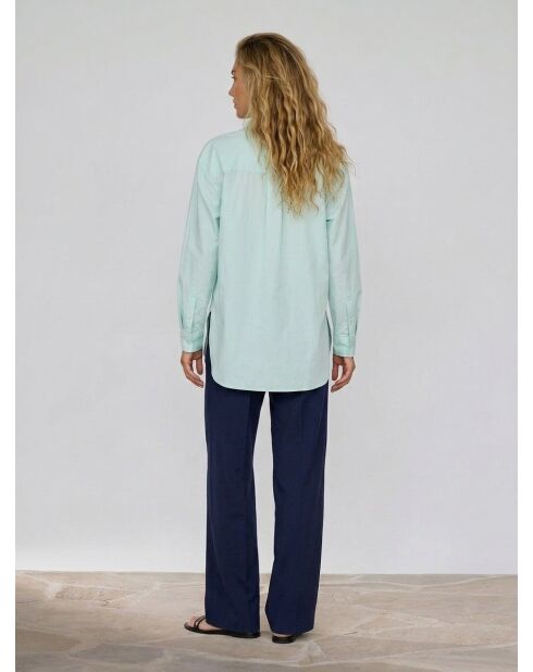 Camisa boyfriend azul claro