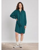 Mittelgrünes Krawattenkleid Brama