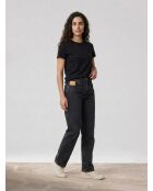 Schwarze Boyfriend-Jeans