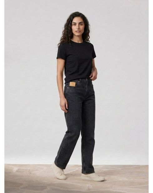 Schwarze Boyfriend-Jeans