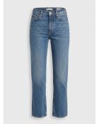 The Sky Mittelblaue, gerade Jeans mit hoher Taille
