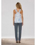 Débardeur en maille Fausta bleu