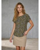 T-shirt Jungle con stampa kaki/multicolore