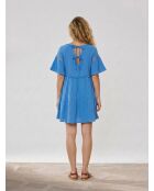 Blaues geprägtes Kleid Manvela