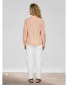 Hemd Ana aus Baumwollmix mit orange-pinken Streifen