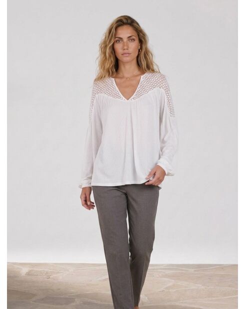 Doubai ecru/cremefarbene Bluse