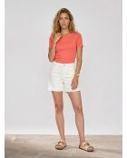 Short en denim blanc