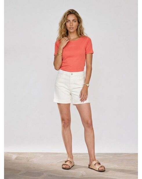 Pantalones cortos vaqueros blancos