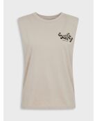 Taza beigefarbenes T-Shirt
