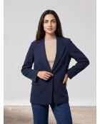 Marineblaue klassische Blazerjacke mit 1 Knopf