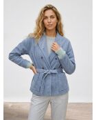 Veste en Velours côtelé Lola bleu violet