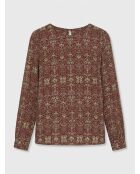 Leandra bordeauxrode blouse