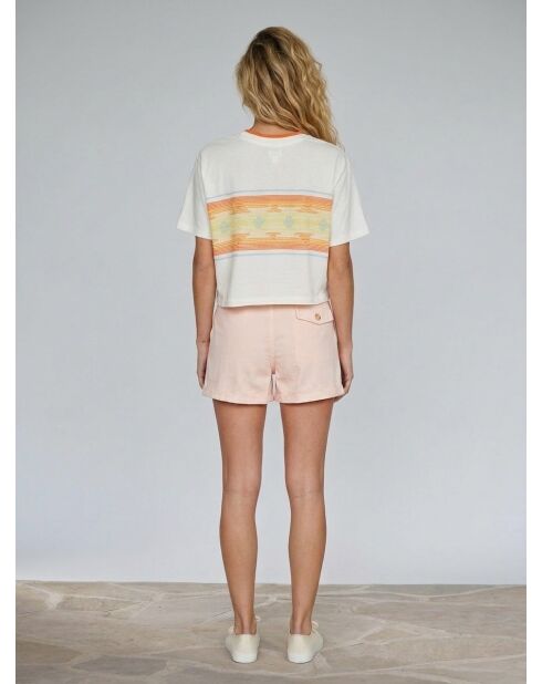 T-Shirt Billabong x  Wrangler Border Line blanc/multicolore