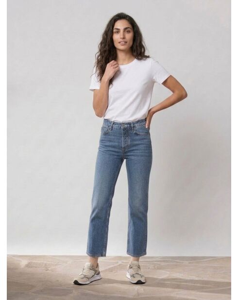 The Sky Mittelblaue, gerade Jeans mit hoher Taille