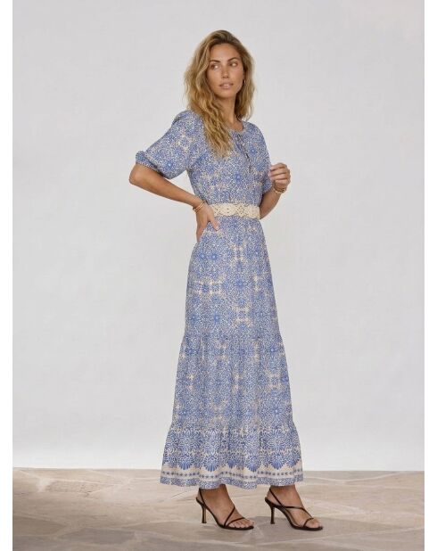 Kleid Rotia mit Kobaltprint