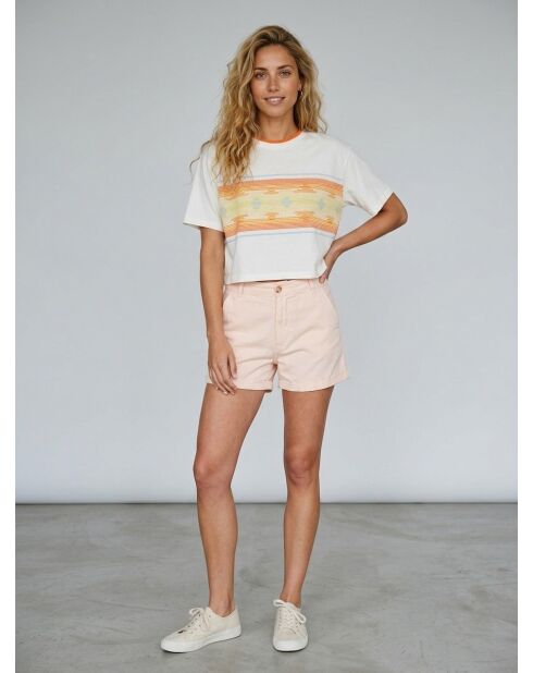 T-Shirt Billabong x  Wrangler Border Line blanc/multicolore