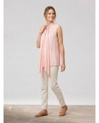 Blusa rosa con volantes