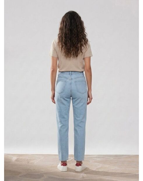 Jean en Coton Bio Capri boutons bleu clair