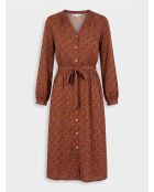 Braunes bedrucktes Kleid Yazzi