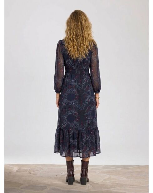 Oclande hilda blauwe jurk