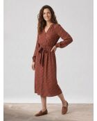 Braunes bedrucktes Kleid Yazzi