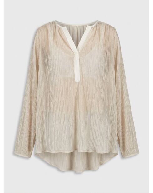 Weiße transparente Wegerichbluse