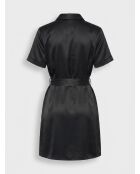 Kurzes Hemdkleid Ludivine mit schwarzem Satineffekt