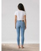 721 Mittelblaue Skinny-Jeans mit hohem Bund