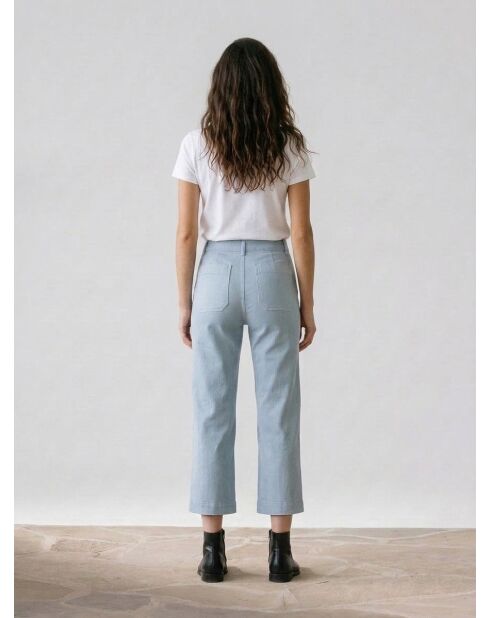 Lichtblauwe jeans met wijde pijpen Amy