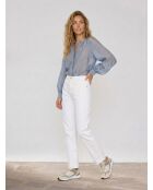 Weiße Boyfriend-Jeans