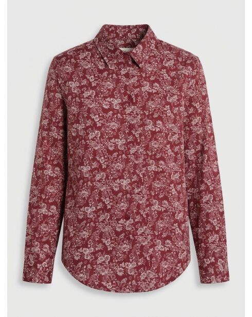 Blush medium rood overhemd van 100% biologisch katoen