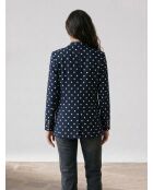 Blau/weiße Bloom Fluidjacke