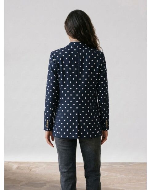 Giacca fluida Bloom blu/bianca