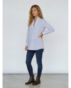 Blouse Popelin rayée bleue