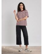 T-Shirt 100% Coton Bio rayé rouge/blanc