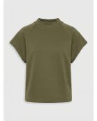 T-Shirt loose Crop kaki