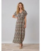 Bedrucktes Kleid Milly in Khaki