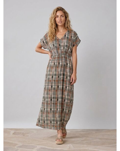 Bedrucktes Kleid Milly in Khaki