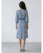 Königsblaues bedrucktes Kleid Carmela