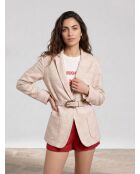 Jacke Qornala ecru/rot
