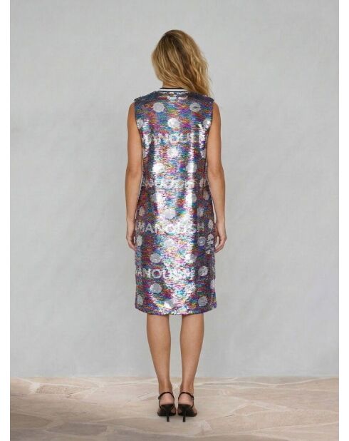 Funkelndes mehrfarbiges Paillettenkleid