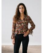 Blouse Star Woven à fleurs noir/multicolore