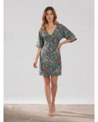Oliza grün/mehrfarbiges Kleid
