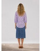 Bedrucktes Nata-Hemd in Indigo/Weiß