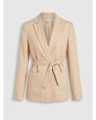 Blazer Isaline aus gefärbtem Leinengemisch