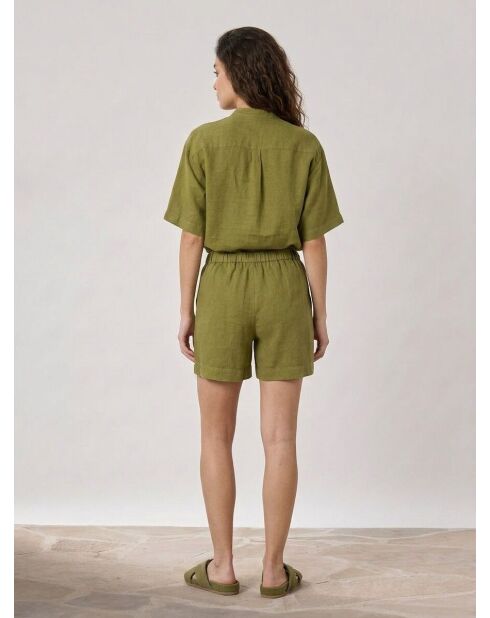 Camisa Citizen matcha 100% lino